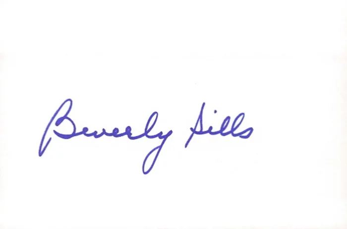 Beverly Sills autograph