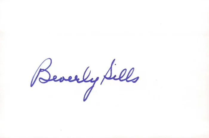Beverly Sills autograph
