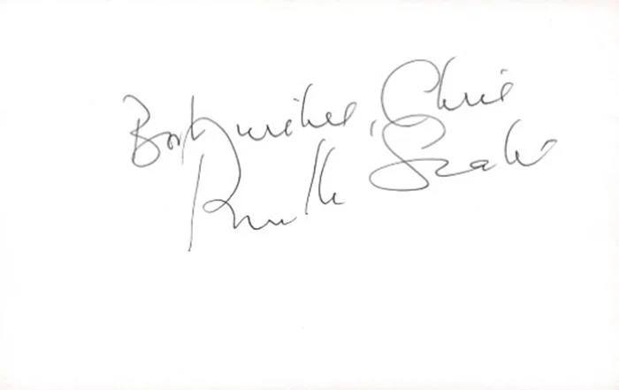 Prunella Scales autograph