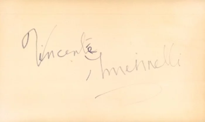Vincente Minnelli autograph