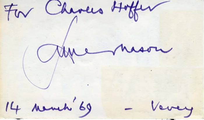 James Mason autograph