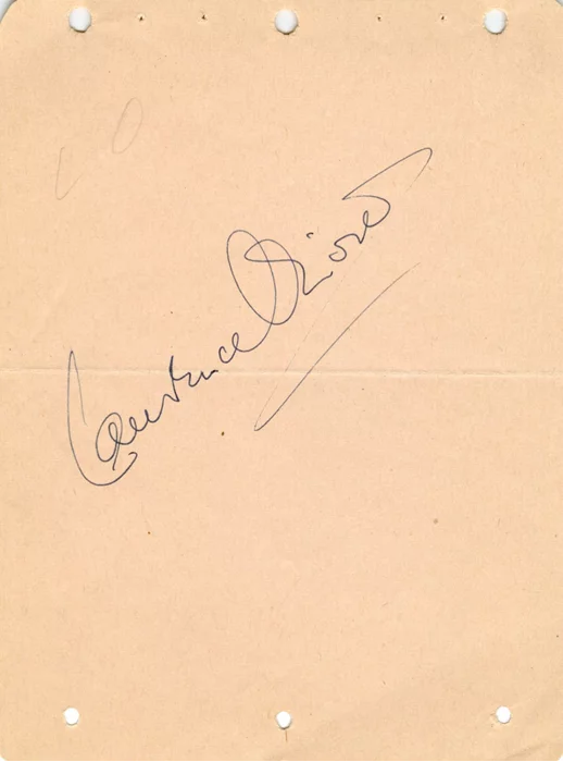 Laurence Olivier autograph