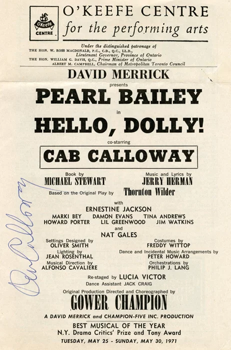 Cab Calloway autograph