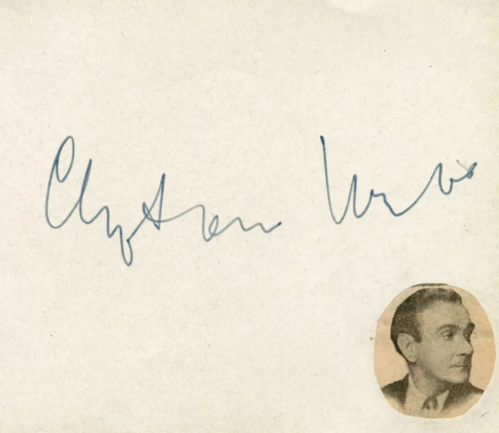 Clifton Webb autograph