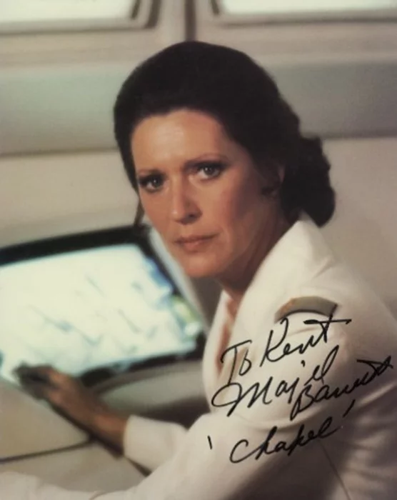 Majel Barrett autograph