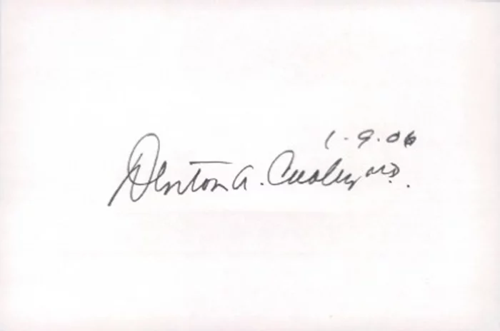 Dr. Denton Cooley autograph