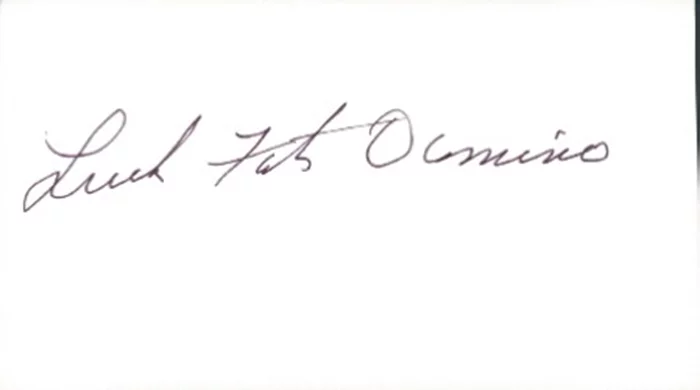 Fats Domino autograph