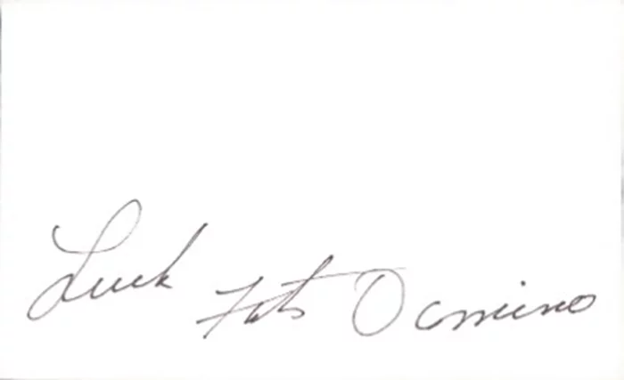 Fats Domino autograph