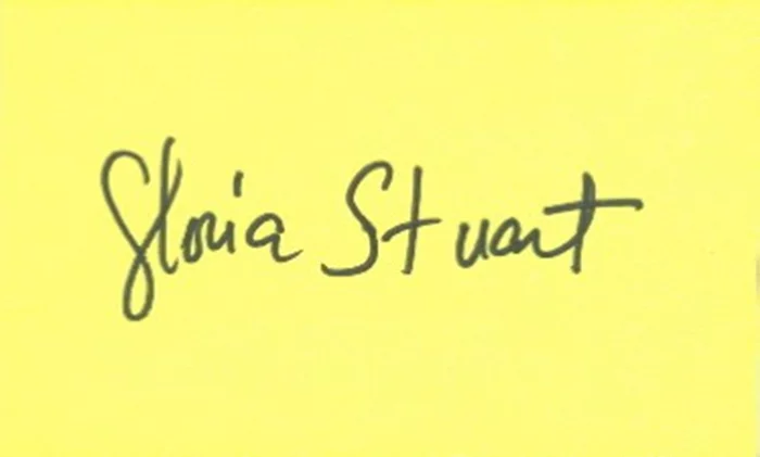 Gloria Stuart autograph