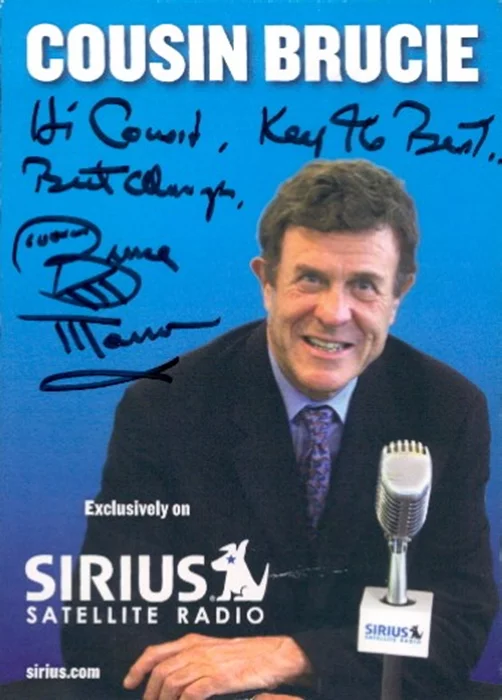 Cousin Brucie Morrow autograph