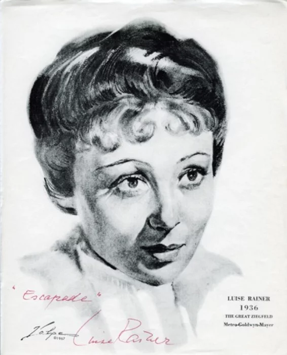 Luise Rainer autograph