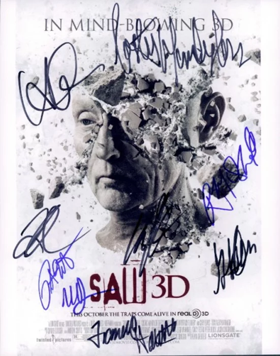 Saw 3D autograph