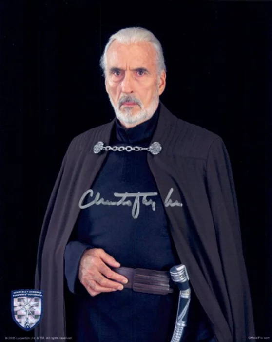 Christopher Lee autograph