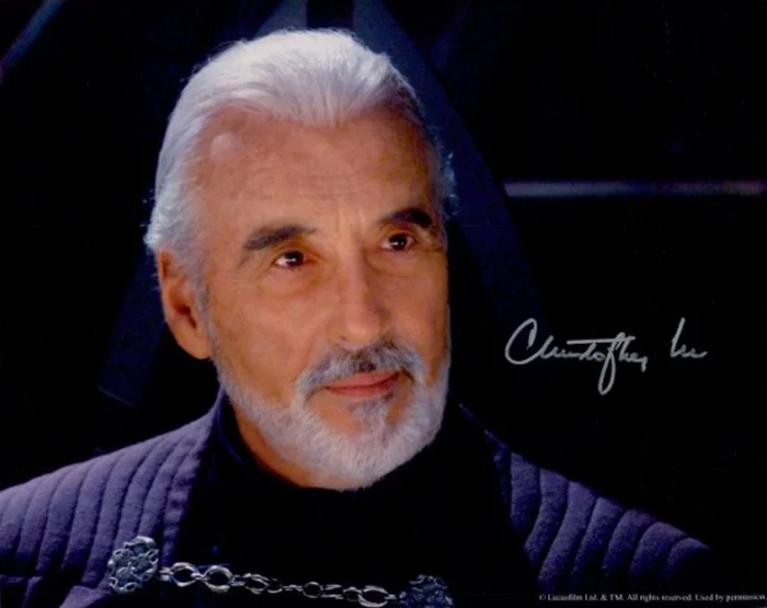 Christopher Lee autograph