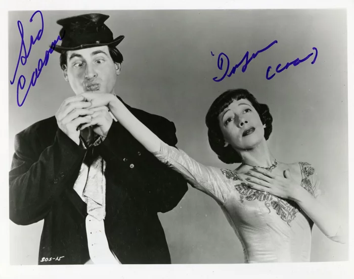 Sid Caesar & Imogene Coca autograph
