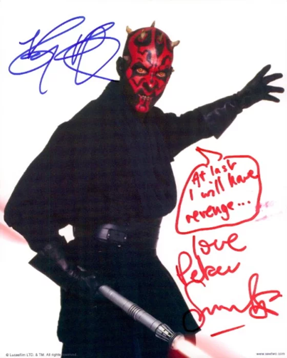 Darth Maul autograph