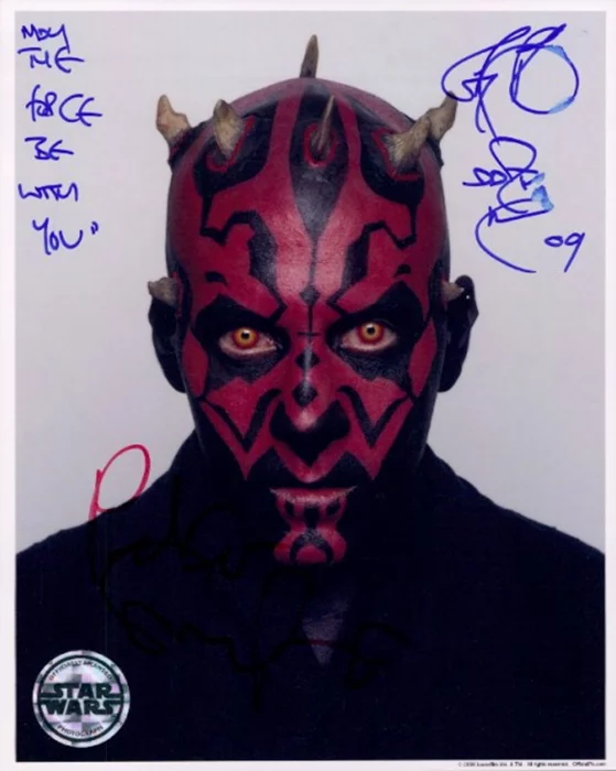 Darth Maul autograph