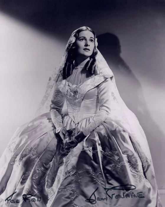 Joan Fontaine autograph