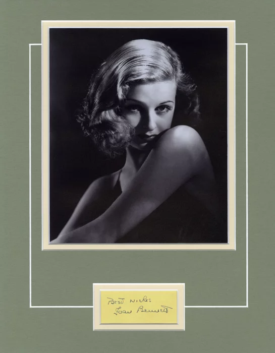 Joan Bennett autograph
