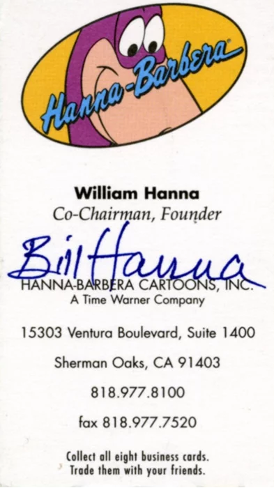 Bill Hanna autograph