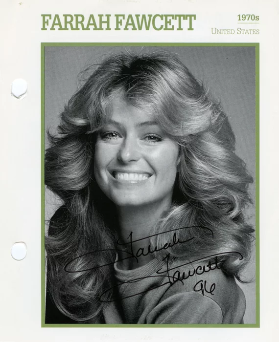 Farrah Fawcett autograph