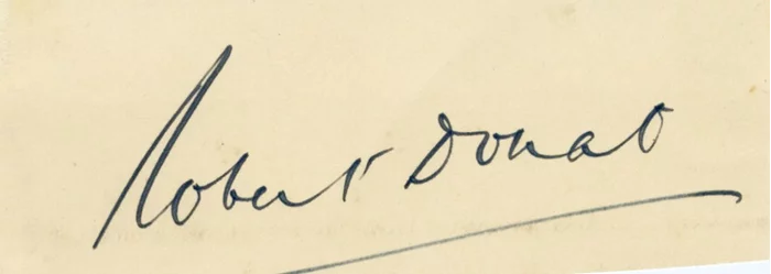 Robert Donat autograph