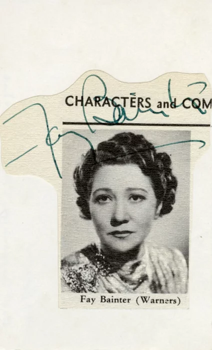 Fay Bainter autograph