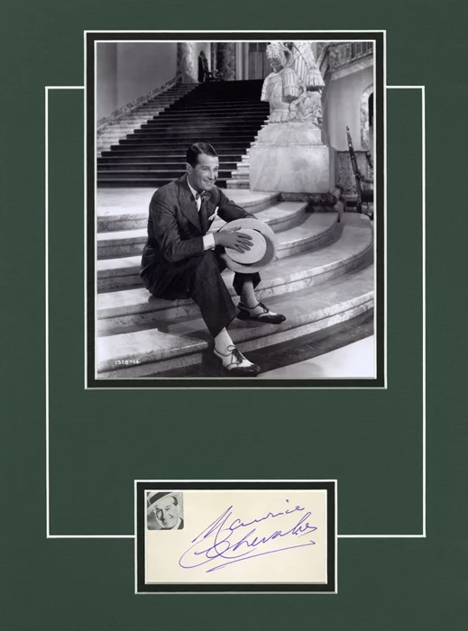 Maurice Chevalier autograph