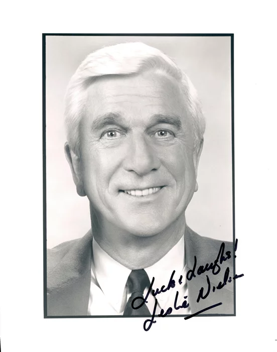 Leslie Nielsen autograph