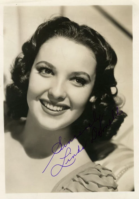 Linda Darnell autograph