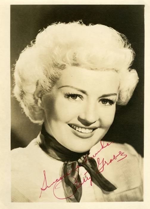 Betty Grable autograph