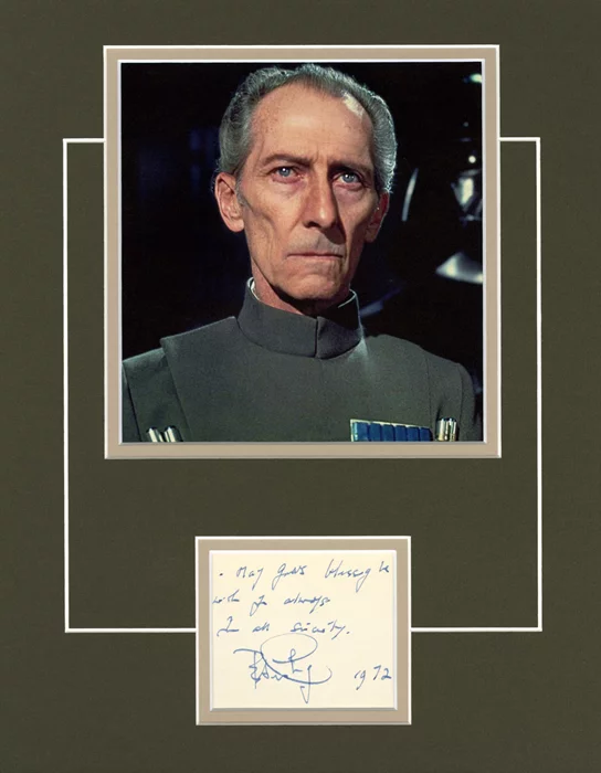 Peter Cushing autograph