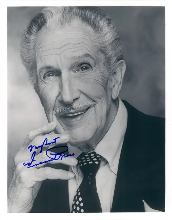 Vincent Price autograph