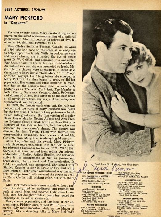 Johnny Mack Brown autograph