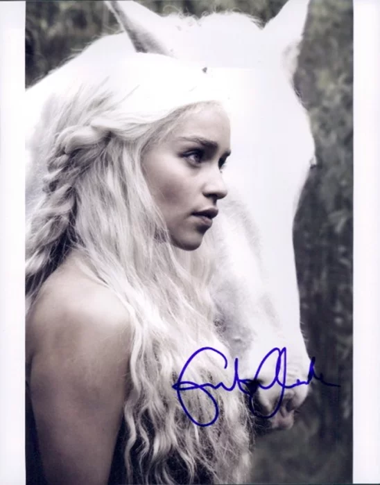 Emilia Clarke autograph