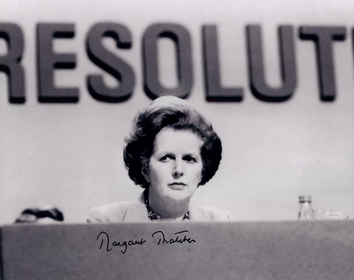 Margaret Thatcher autograph
