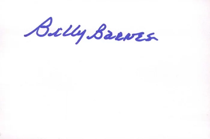 Billy Barnes autograph