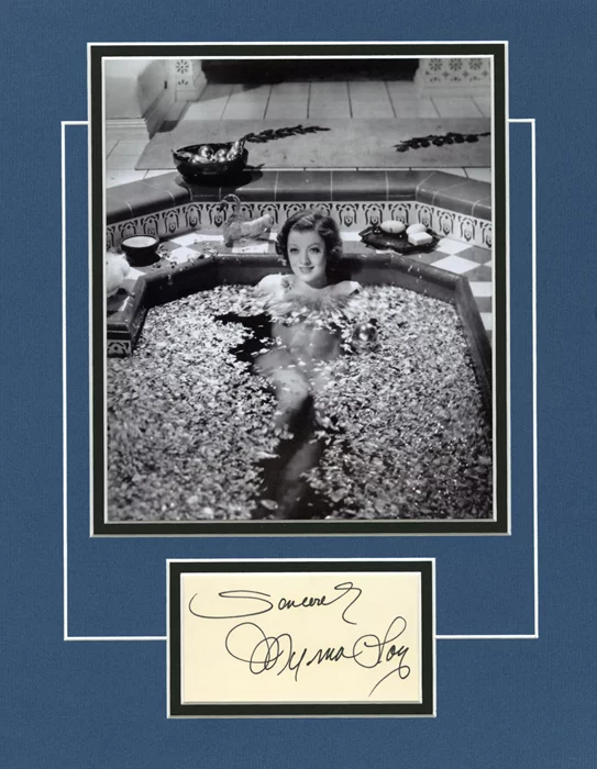 Myrna Loy autograph