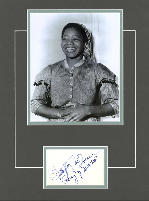 Butterfly McQueen autograph