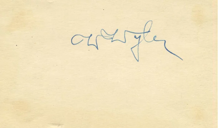 William Wyler autograph