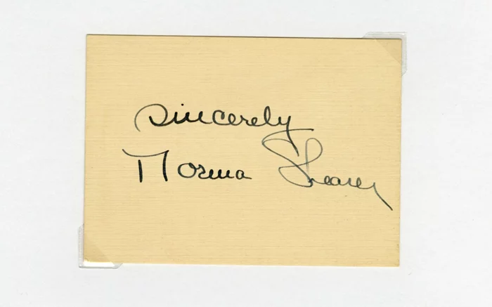 Norma Shearer autograph
