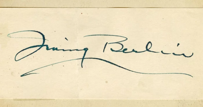 Irving Berlin autograph