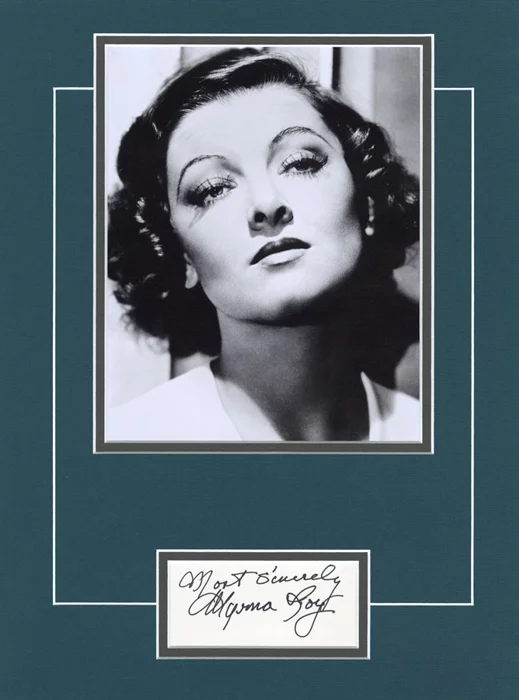 Myrna Loy autograph