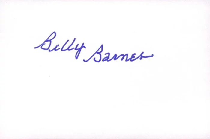 Billy Barnes autograph