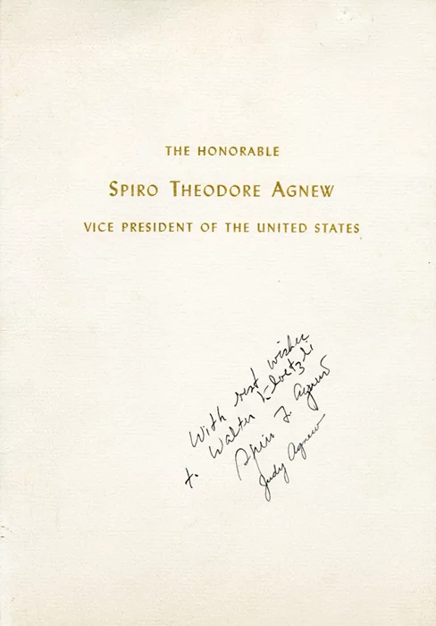 Spiro T. Agnew autograph