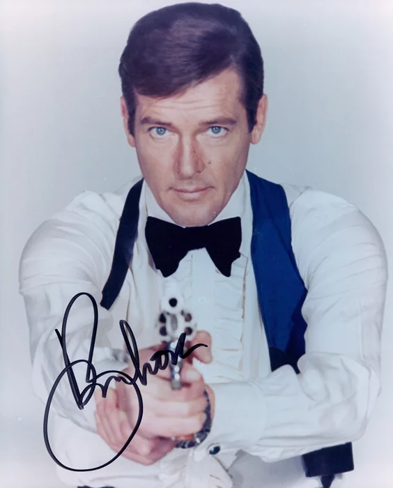 Roger Moore autograph