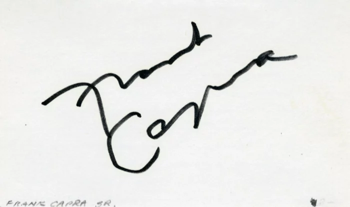 Frank Capra autograph