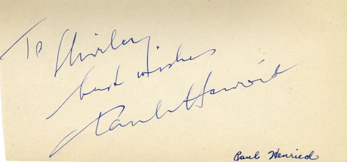Paul Henreid autograph