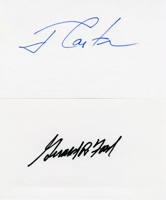 Carter & Ford autograph