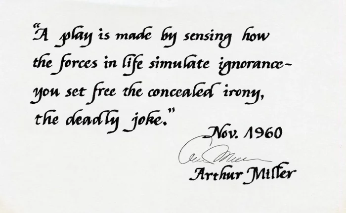Arthur Miller autograph